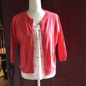 Victoria Jones coral sweater/top